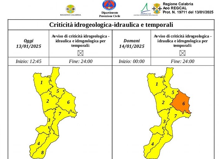 Allerta arancione. Scuole chiuse domani a Crotone