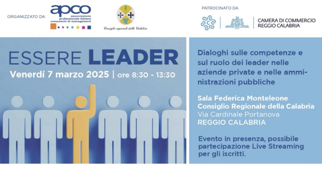 “Essere leader”. Giornata studio promossa da Consiglio regionale e Consulenti di Management